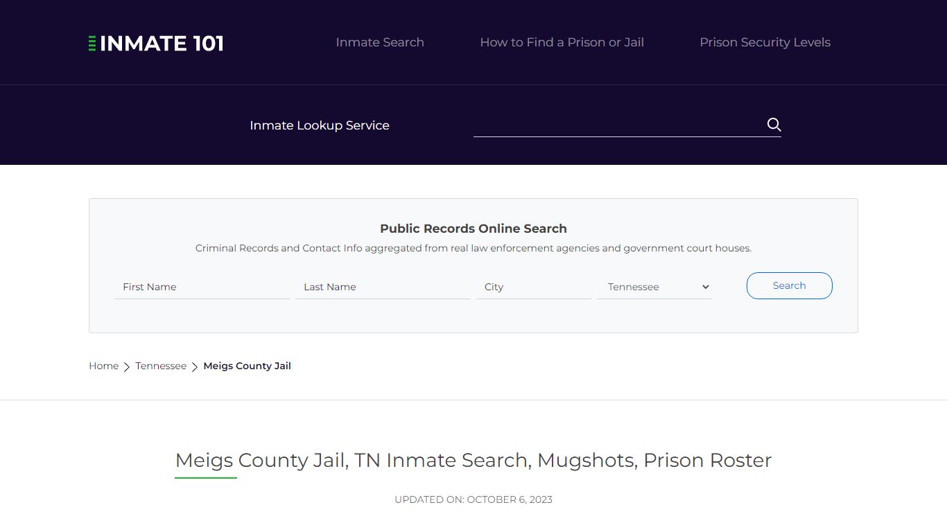 Meigs County Jail, TN Inmate Search, Mugshots, Prison Roster